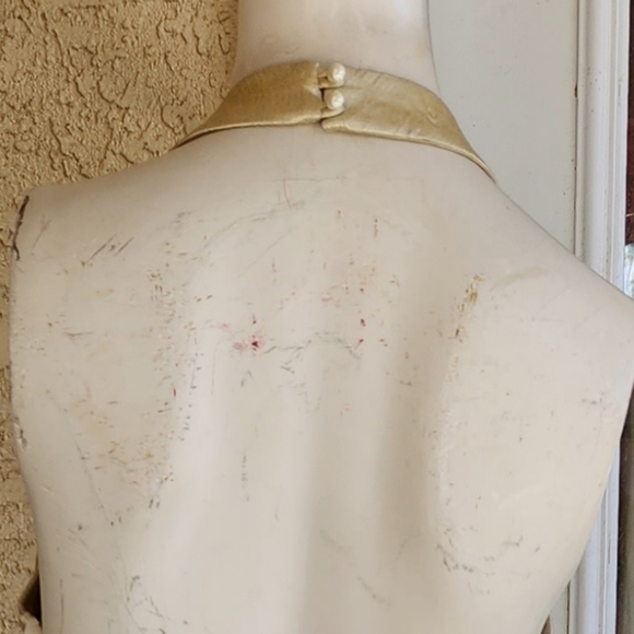 GUNNE SAX VINTAGE GOLD METALLIC DRESS - Picture 6 of 6